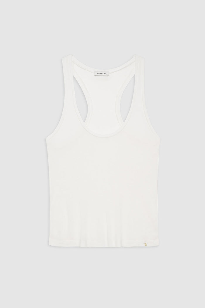 ANINE BING Dale Tank - Off White - Front View