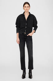 ANINE BING Dante Shirt - Iron Black Denim 