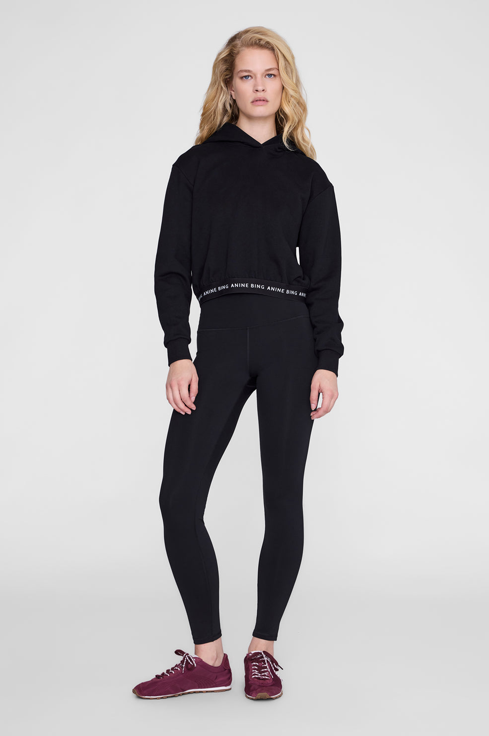 Dany Cropped Hoodie - Black View 1