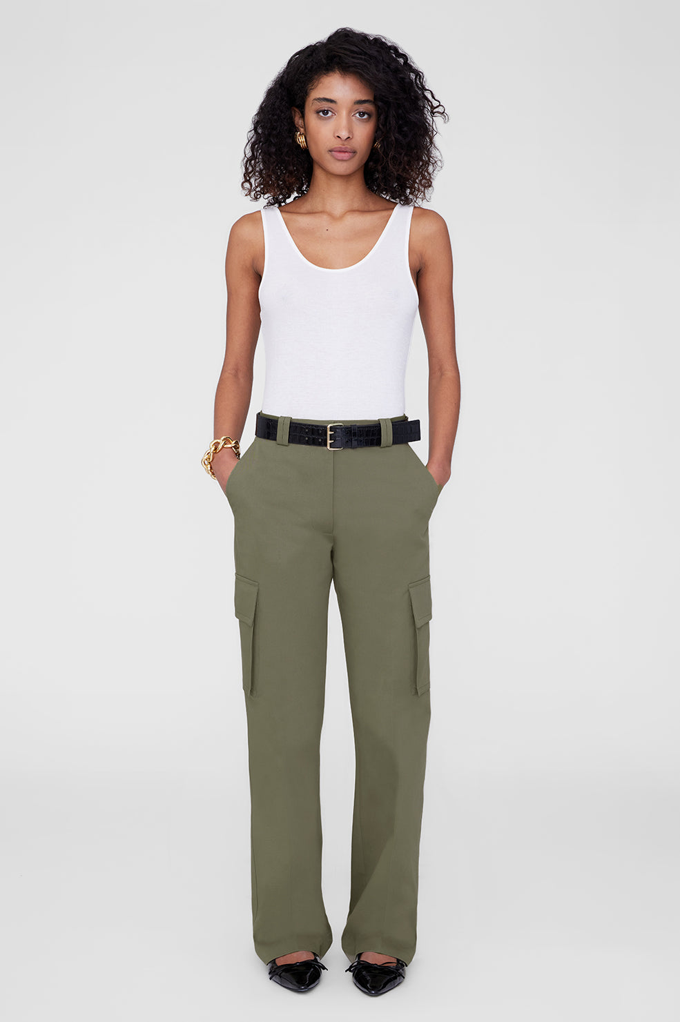 ANINE BING Dayton Cargo Pant - Olive