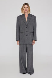 ANINE BING Declan Blazer - Black And Grey Stripe