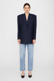 ANINE BING Declan Blazer - Navy Pinstripe