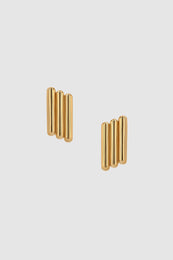 ANINE BING Diagonal Coil Earrings - Gold