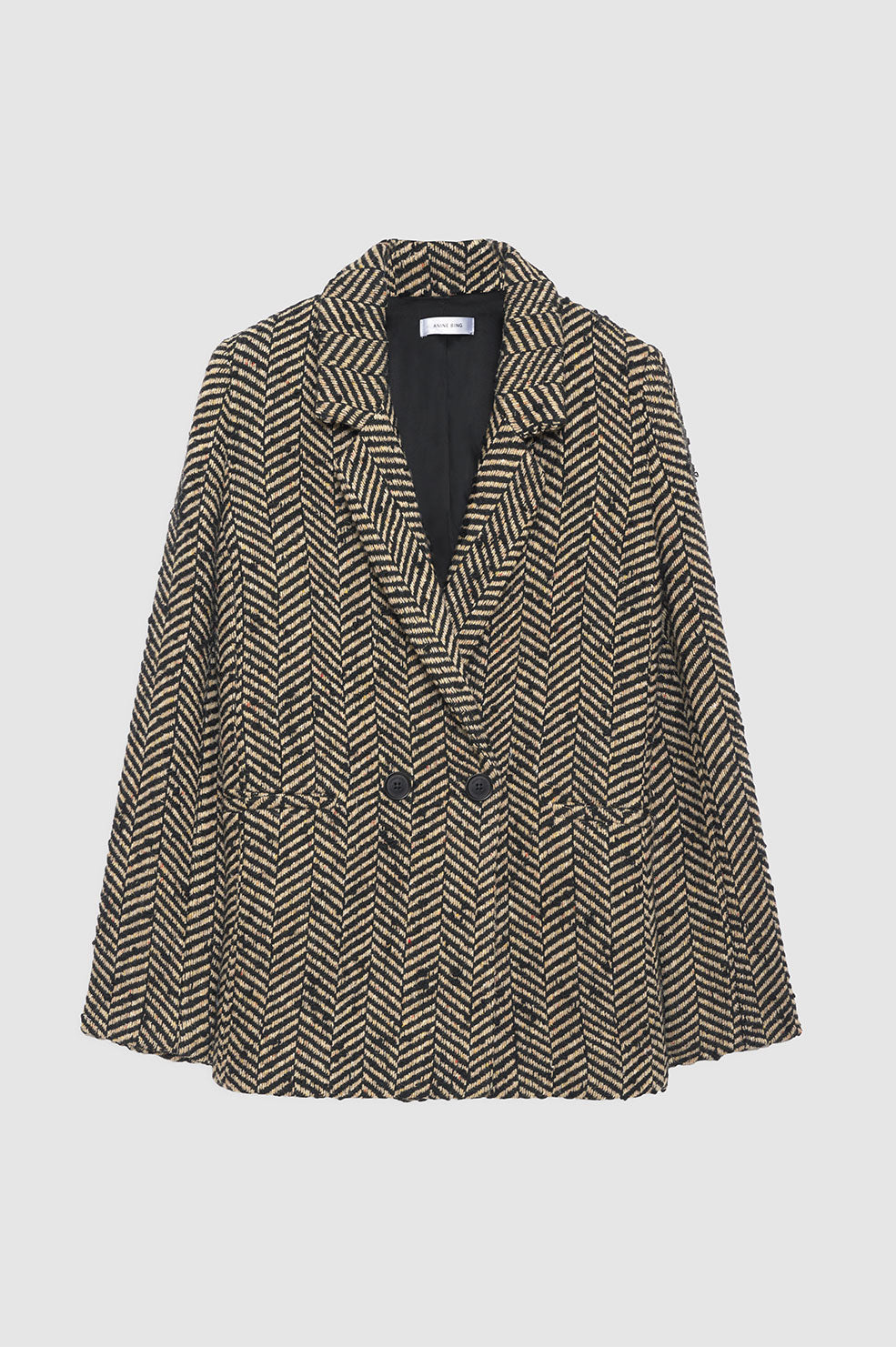 Diana Blazer - Cream And Black Fishbone View 4