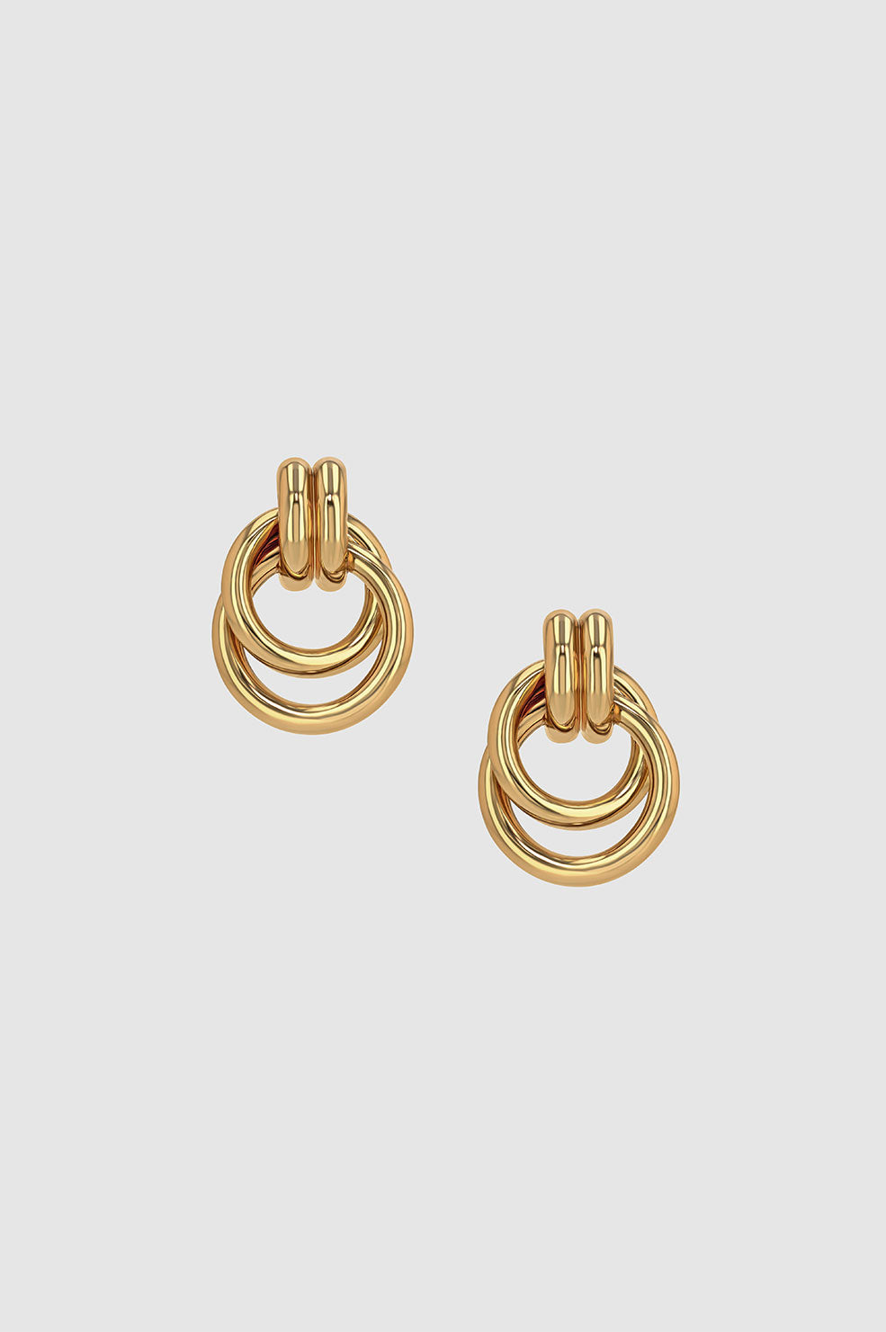 Double Knot Earrings - Gold View 1