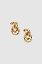 ANINE BING Double Knot Earrings - Gold