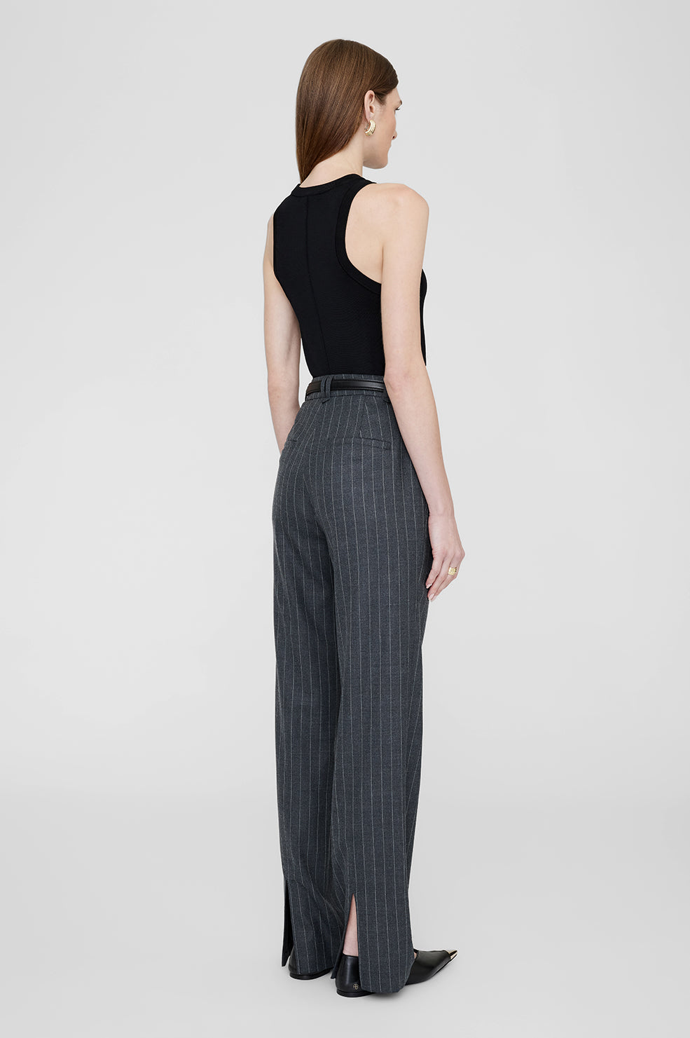 Drew Pant - Grey Pinstripe