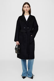 ANINE BING Dylan Coat - Black Cashmere Blend