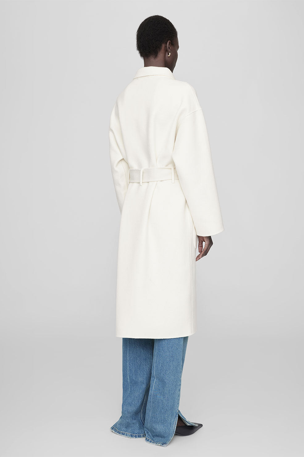 Dylan Coat - Ivory Cashmere Blend