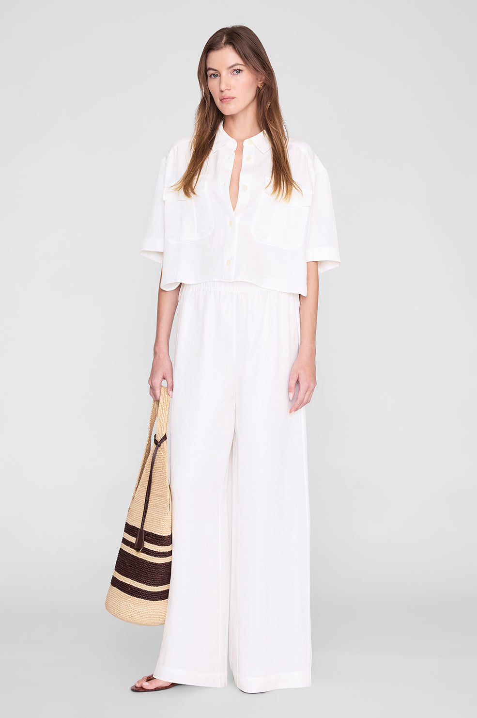 Edith Shirt - Black Linen Blend View 1