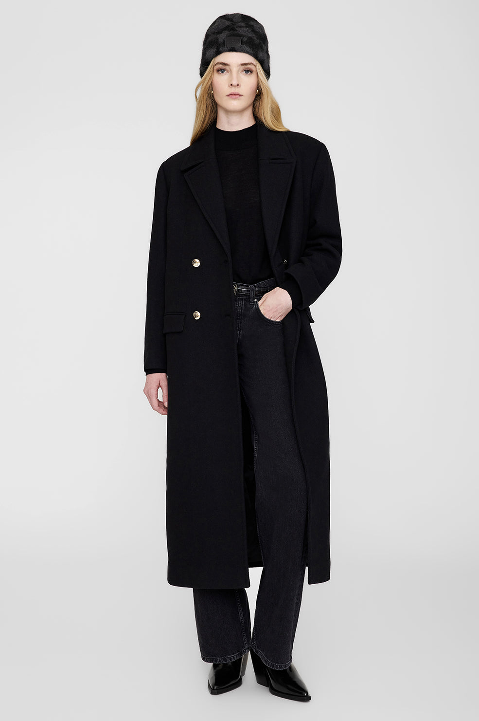 Elia Beanie - Grey Leopard View 2