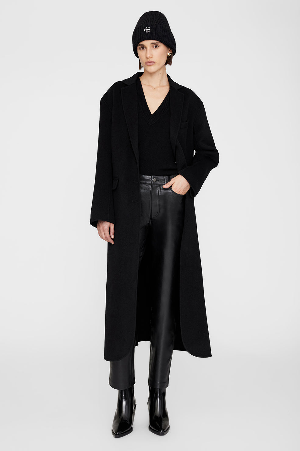 Elia Beanie - Grey Leopard View 2