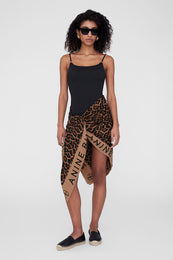 ANINE BING Eliza Sarong - Tan And Brown Leopard