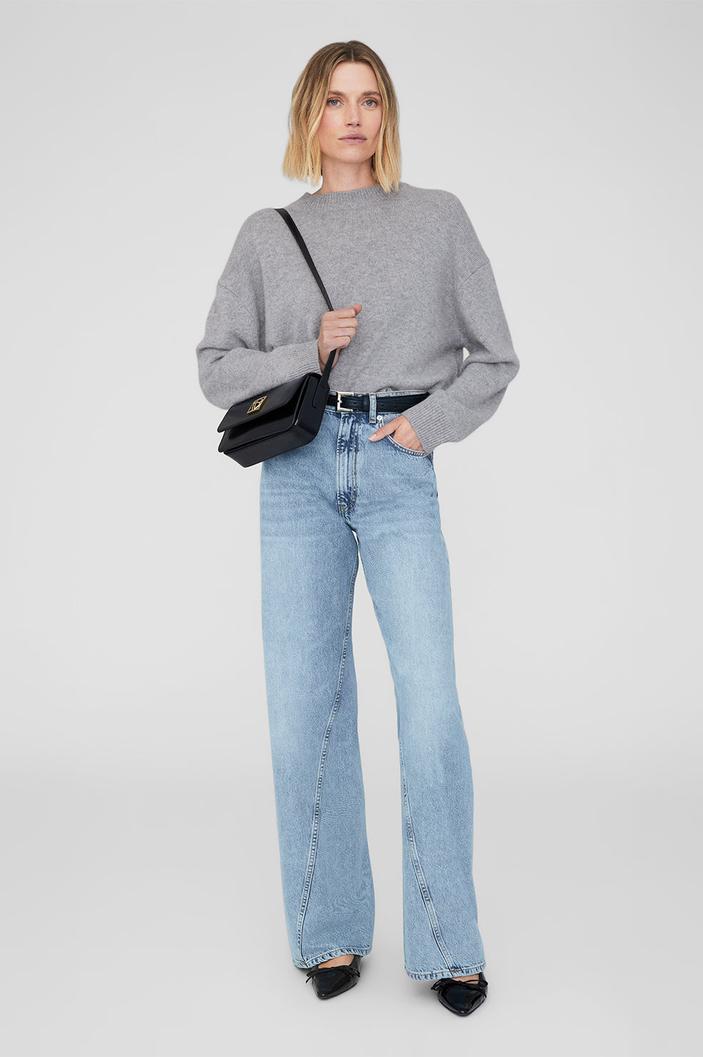 Elly Crossbody Bag - High-Shine Black