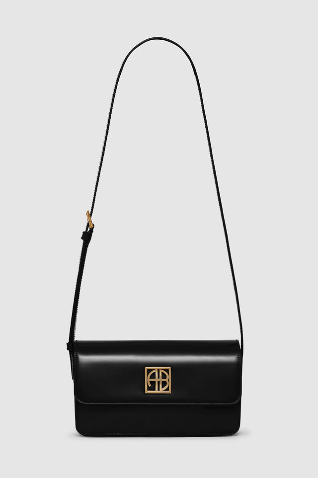 Elly Crossbody Bag - High-Shine Black