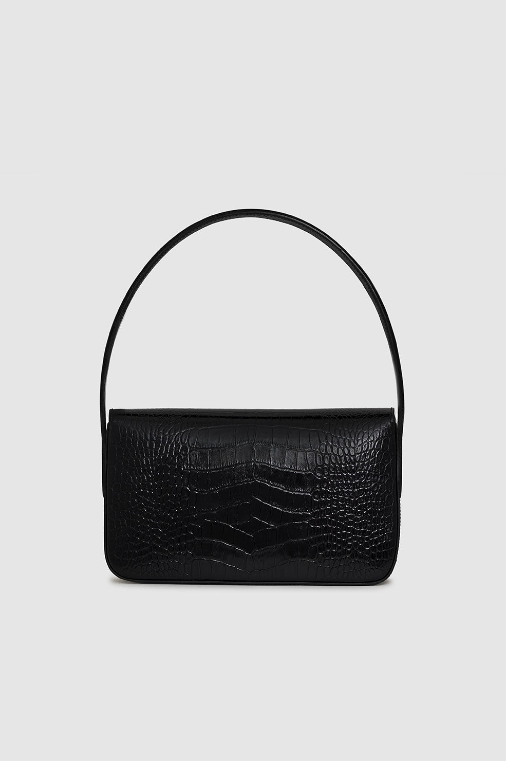 ANINE BING Elly Shoulder Bag - Black Embossed