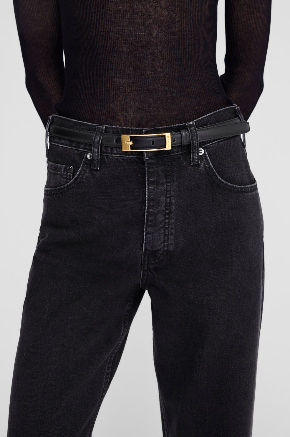 Elly Belt Smooth Leather - Black View 4