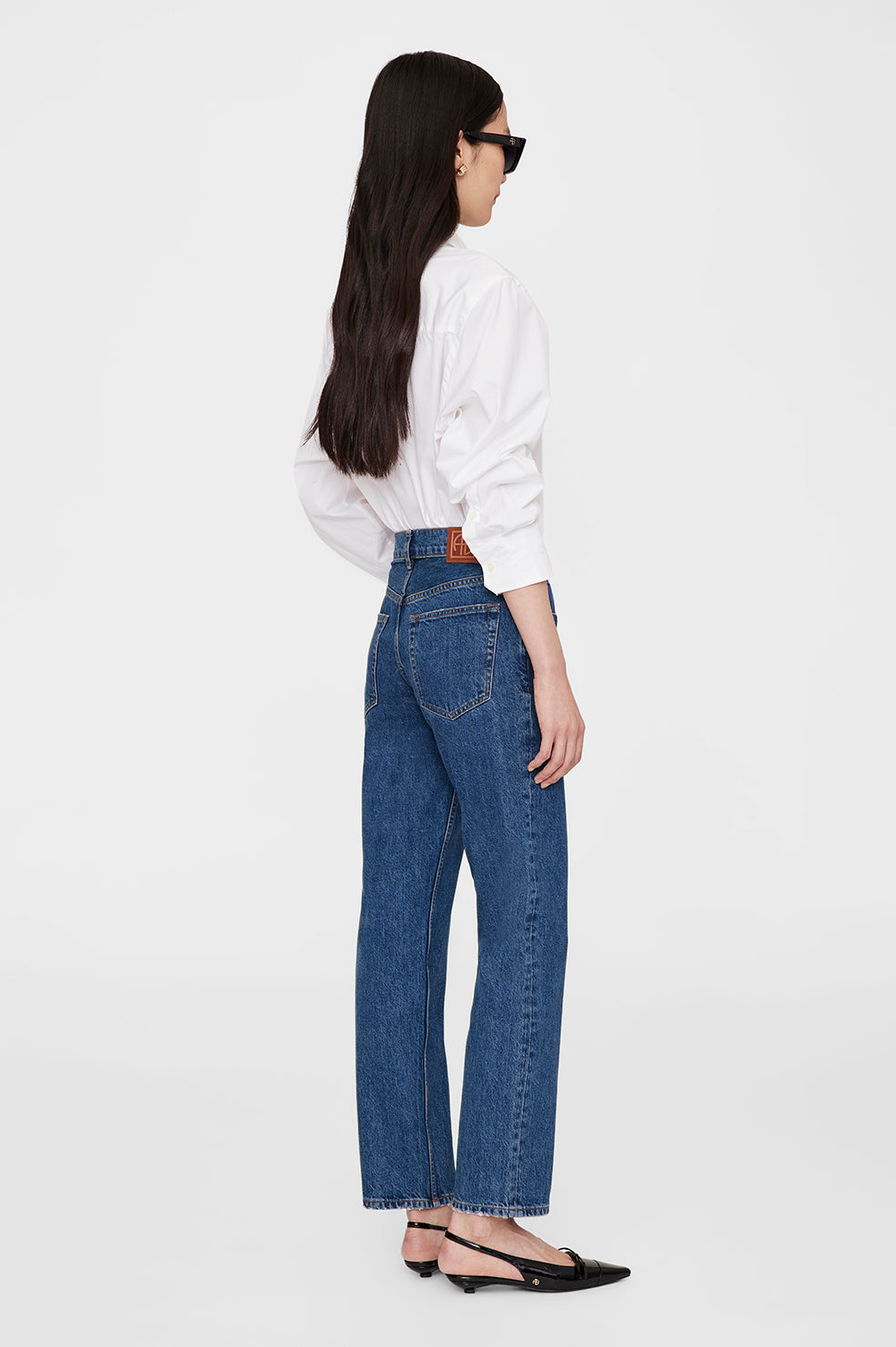 Essie Shirt - White And Navy Stripe View 2