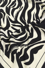 ANINE BING Evelyn Scarf - Black And Cream Zebra
