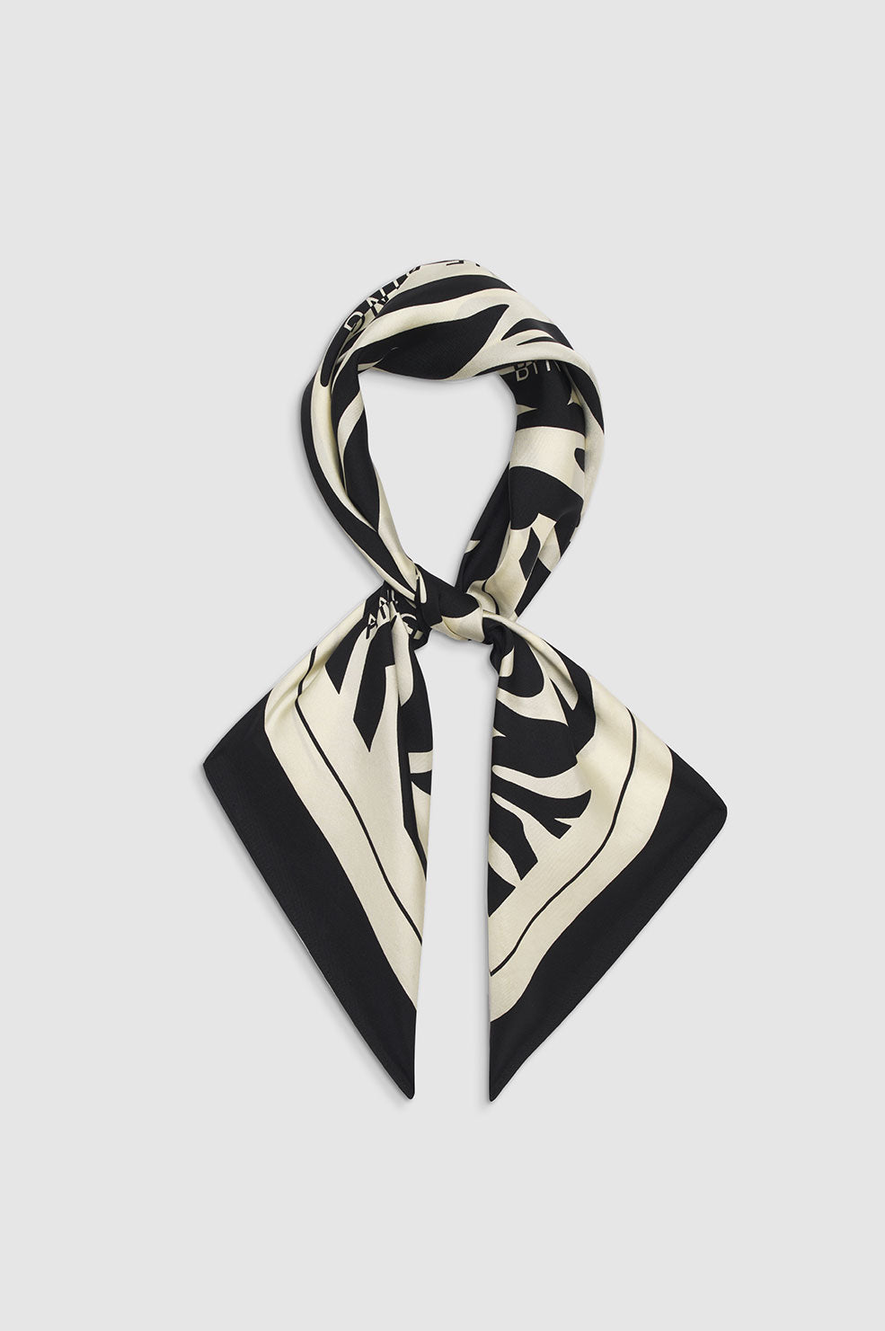 Evelyn Scarf - Black And Cream Zebra