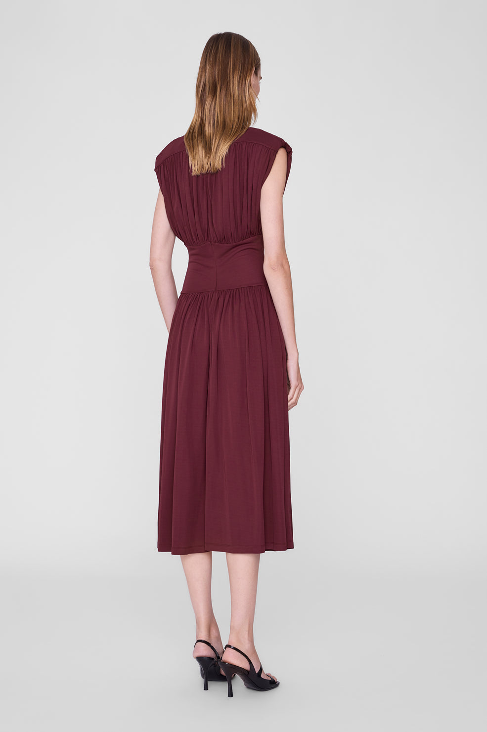 Fran Dress - Burgundy View 2