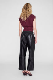 ANINE BING Fran Top - Burgundy - on model back