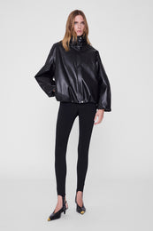 ANINE BING Fuse Legging - Black on model front second image