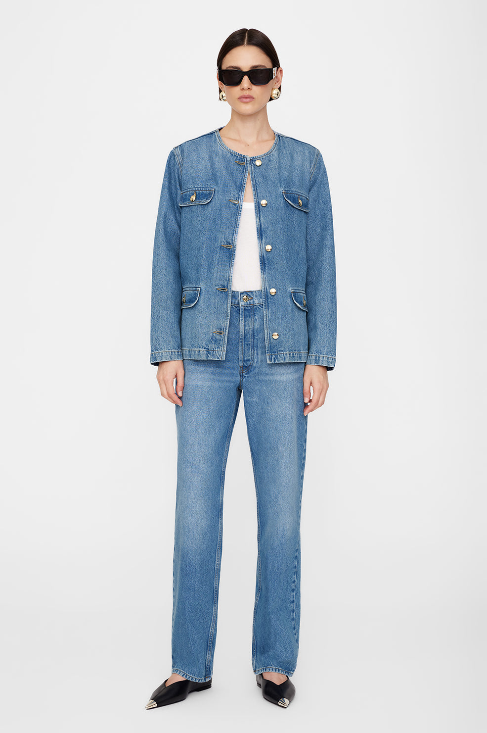 Gavin Long Jean - Atlantic Blue View 5