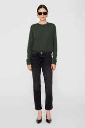 ANINE BING Giorgio Long Sleeve Sweater - Dark Olive