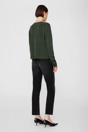 ANINE BING Giorgio Long Sleeve Sweater - Dark Olive