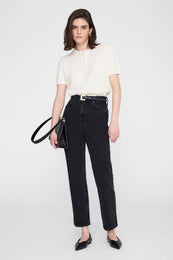 ANINE BING Gracie Cardigan - Cream - on model front