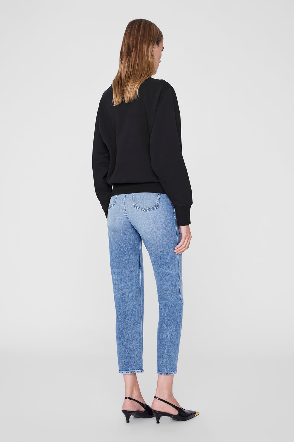 Harry Shrunken Signet Sweatshirt - Black View 3