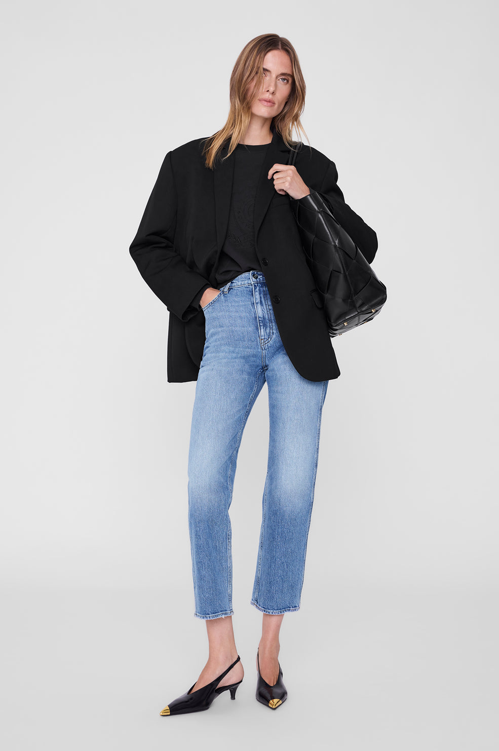 Harry Shrunken Signet Sweatshirt - Black