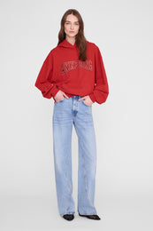 ANINE BING Harvey Sweatshirt - Tango Red - on model front