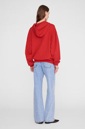 ANINE BING Harvey Sweatshirt - Tango Red - on model back