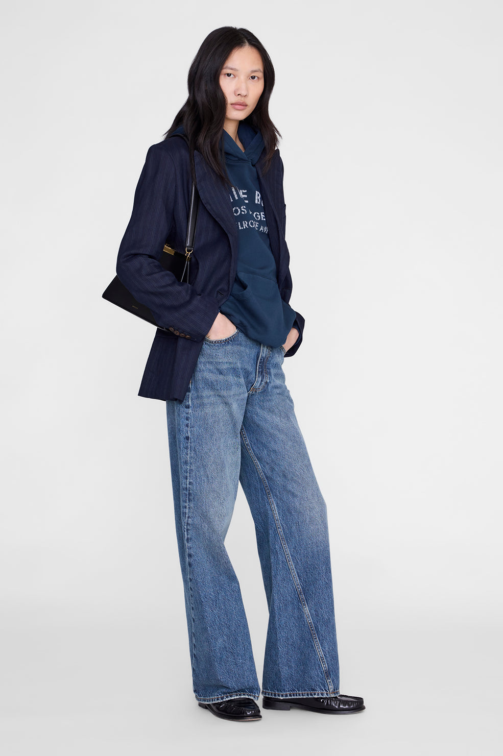 Harvey Sweatshirt Melrose Stencil - Navy