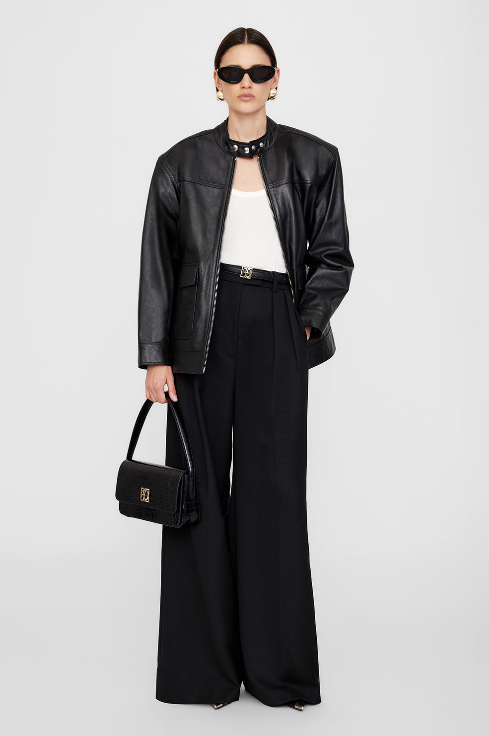 Henry Jacket - Black Leather View 1