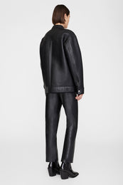 ANINE BING Henry Jacket - Black Leather With Shearling