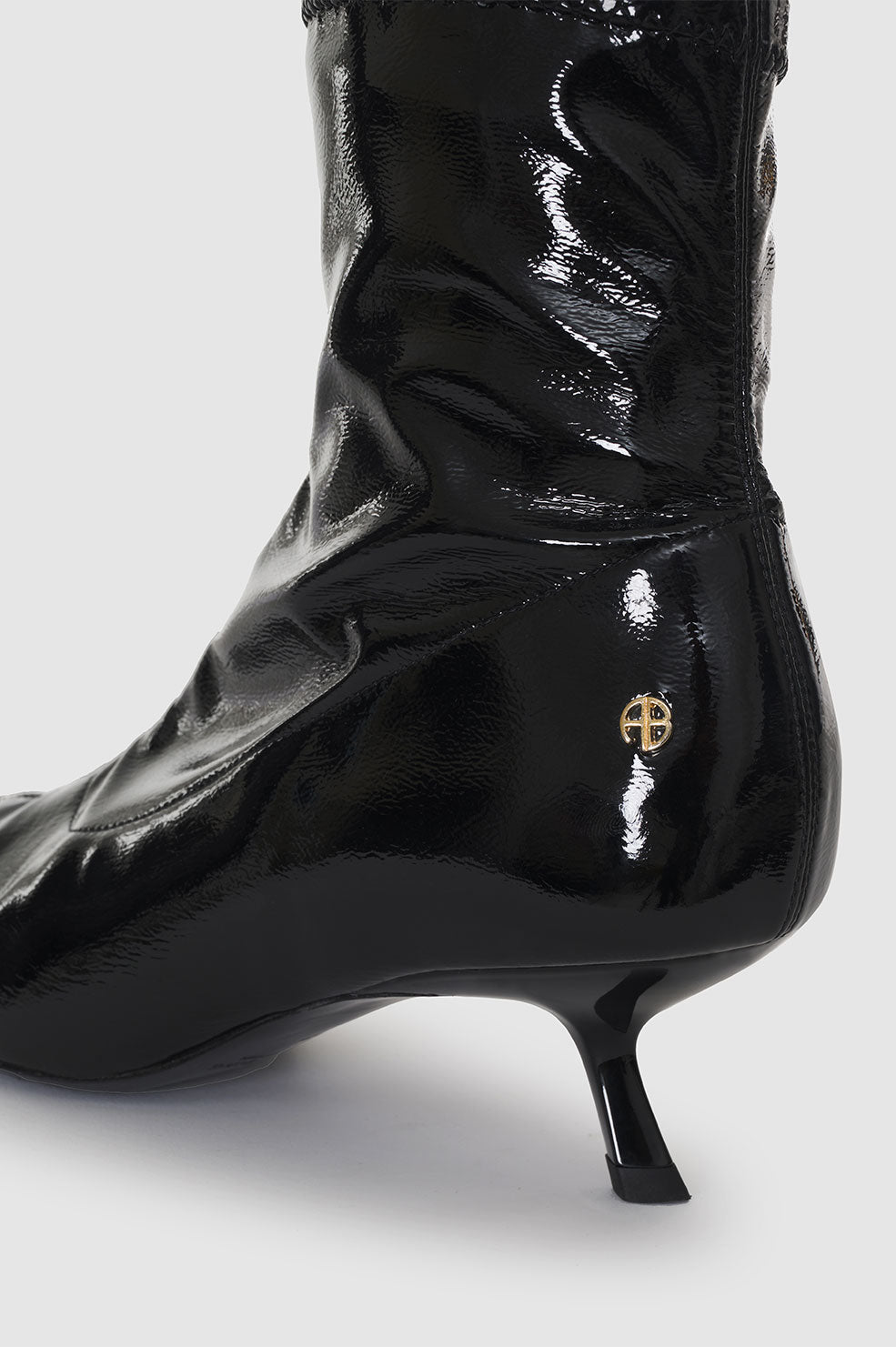ANINE BING Hilda Boots - High-Shine Black