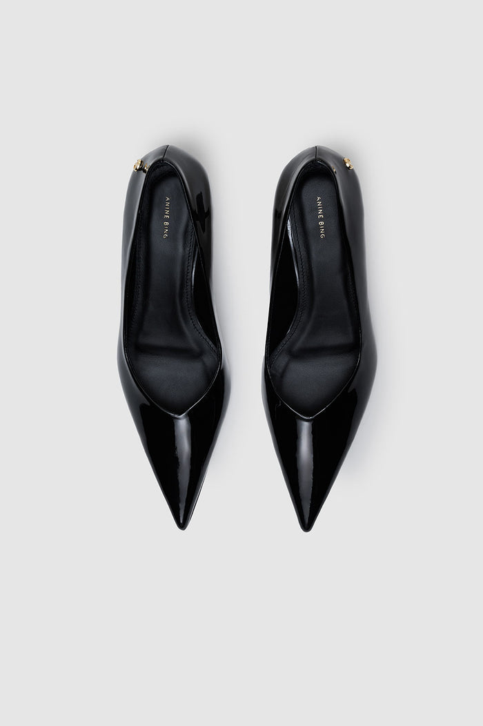 ANINE BING Hilda Pumps - Black Patent

