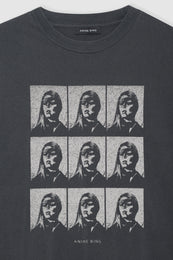 ANINE BING Hudson Tee AB X To X Brigitte Bardot Film - Washed Black