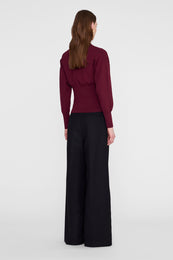 ANINE BING Imane Sweater - Fig - on model back