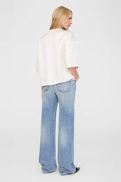 ANINE BING Imogen Top - Snow White - On Model Back 