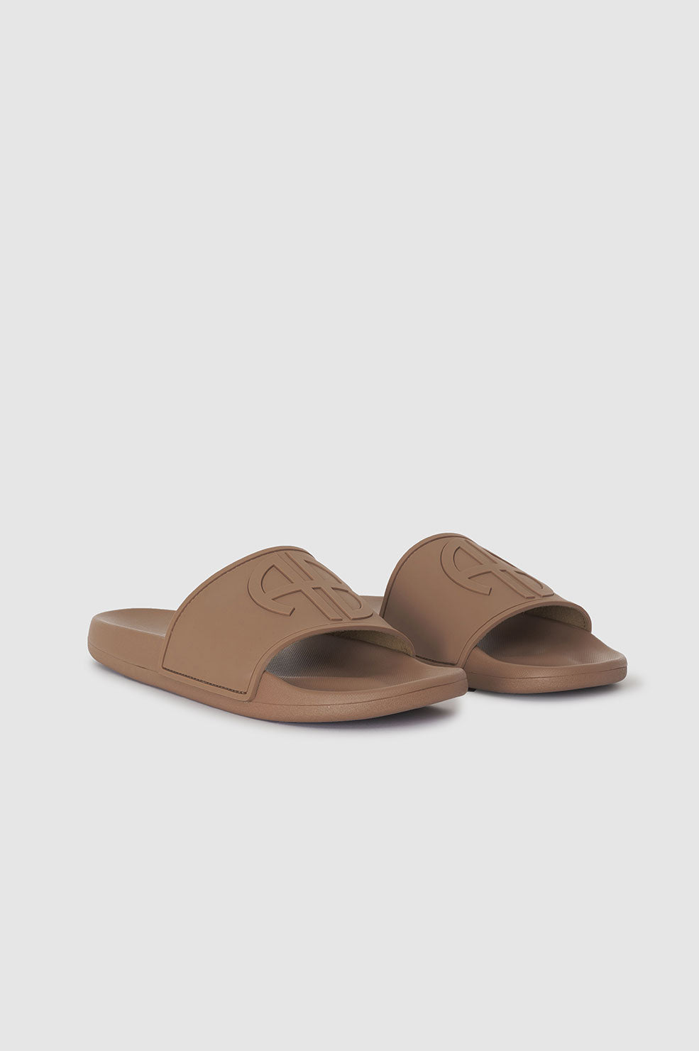 Isla Slides - Camel Monogram View 4