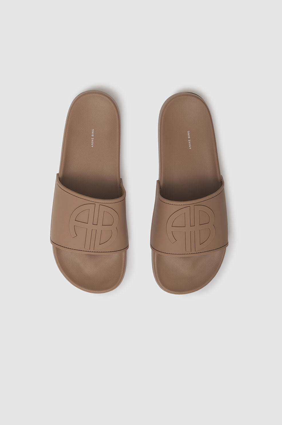 Isla Slides - Camel Monogram View 2