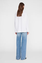 ANINE BING Ivan Long Sleeve New York Stencil - Ivory - back view