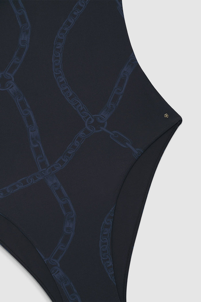 Jace One Piece - Navy Link Print