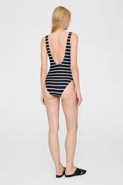 ANINE BING Jace One Piece - Black And White Stripe