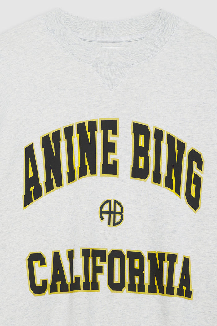 ANINE BING Jaci Sweatshirt Anine Bing California - Heather Grey - Detail View