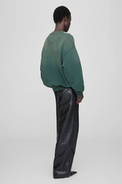 ANINE BING Jaci Sweatshirt Anine Bing California - Washed Faded Green - On Model Back